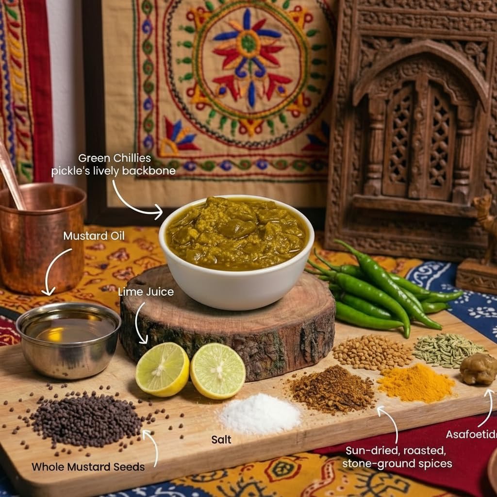Crushed Green Chilli Pickle