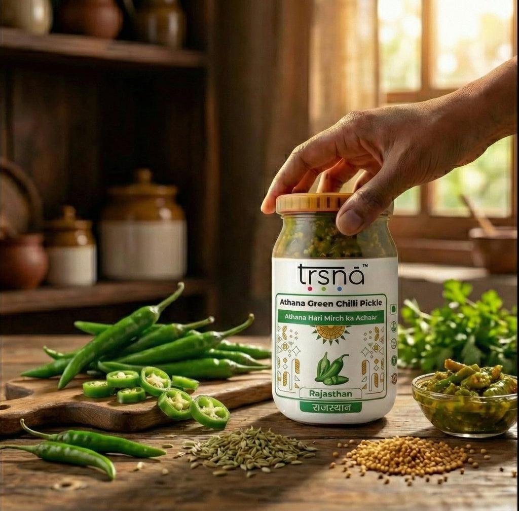 Athana Green Chilli Pickle