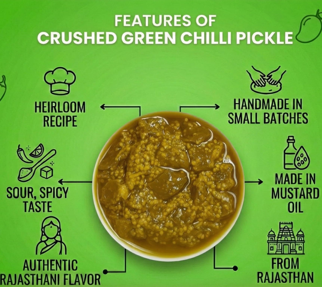 Crushed Green Chilli Pickle